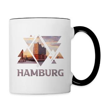 Hambourg Allemagne Elbphilharmonie Hafen Skyline - Mug contrasté - blanc/noir - Droite