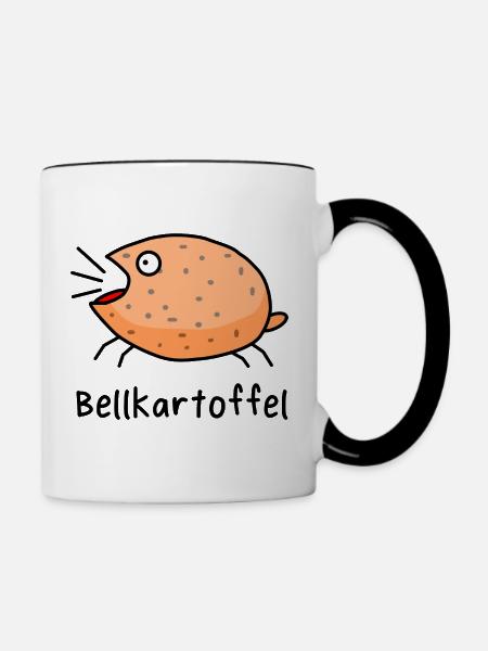 "Bellkartoffel" - Tasse zweifarbig - Weiß/Schwarz