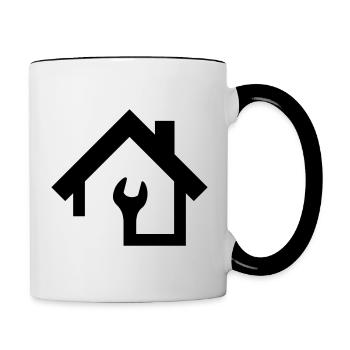Bricoleur ou gardien - Mug contrasté - blanc/noir - Droite