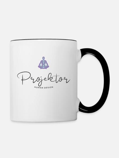 Human Design "Projektor" - Tasse zweifarbig - Weiß/Schwarz