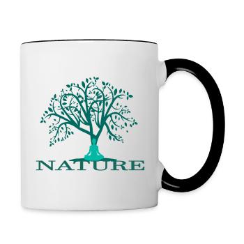 Nature - Mug contrasté - blanc/noir - Droite