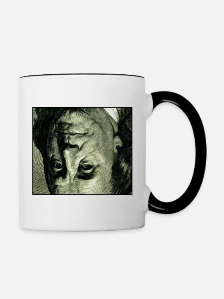 Herr Geld - Tasse zweifarbig - Weiß/Schwarz