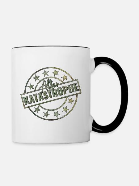 Alter Katastrophe - Tasse zweifarbig - Weiß/Schwarz