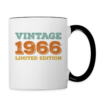 Vintage 1966 Limited Edition Retro Classic - Contrasting Mug - white/black - Right