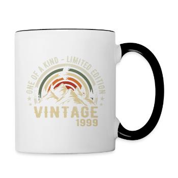 Né en 1999 Vintage 1999 Anniversaire Rétro 1999 - Mug contrasté - blanc/noir - Droite