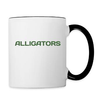 Je me demande si les alligators pensent aussi à moi... - Mug contrasté - blanc/noir - Droite