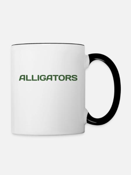 I Wonder If Alligators Think About Me Too... - Contrasting Mug - white/black