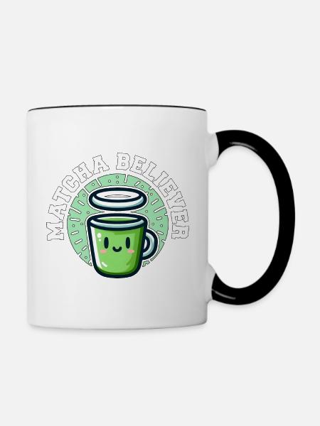 MATCHA-GLÄUBIGER - Tasse zweifarbig - Weiß/Schwarz