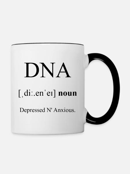 DNA Definition Dictionary - Tasse zweifarbig - Weiß/Schwarz