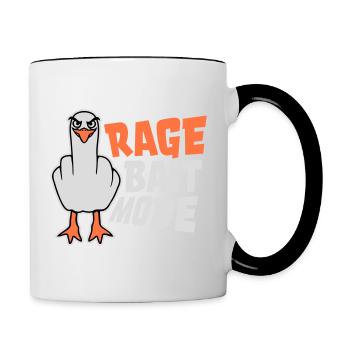Rage Appât Mode Mouette Oiseau Méchant Drôle Provocation - Mug contrasté - blanc/noir - Droite
