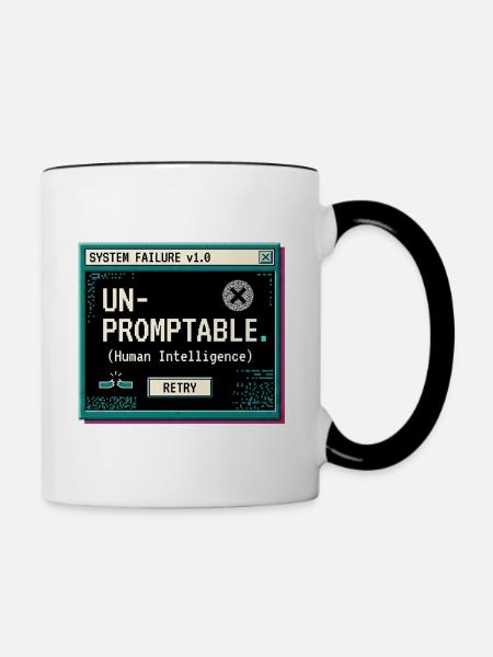 Unpromtable - Tasse zweifarbig - Weiß/Schwarz