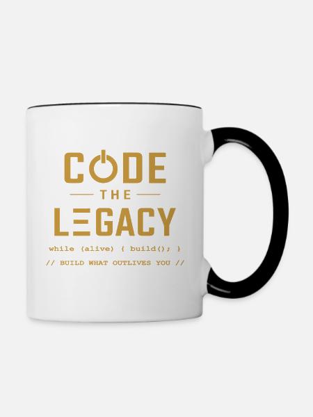 Code The Legacy Programmer T-Shirt - Tasse zweifarbig - Weiß/Schwarz