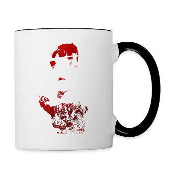 Samurai Warrior Japanese Manga Anime Gift - Contrasting Mug - white/black - Right
