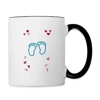 You Can't Stop Asking When We Are Having Baby Now - Contrasting Mug - white/black - Right