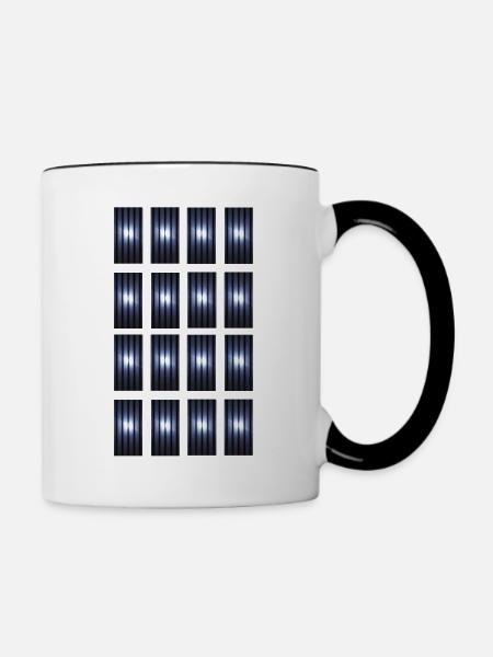 Hypnotischer Schatten - Tasse zweifarbig - Weiß/Schwarz