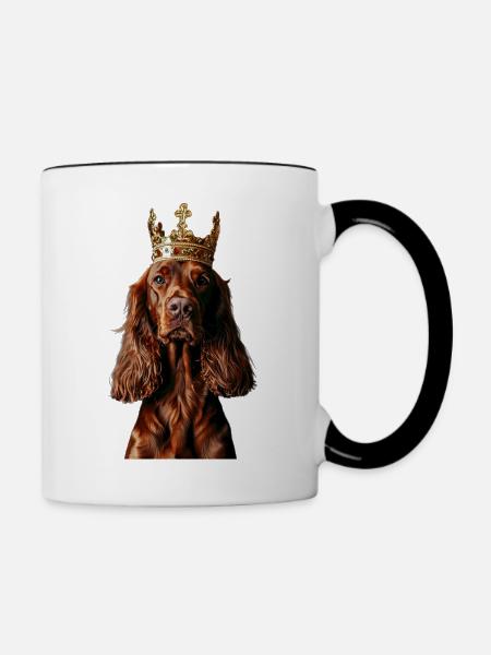 Irish Setter - Tasse zweifarbig - Weiß/Schwarz