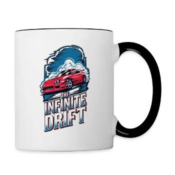 Infinite Drift - Autorennen - Tasse zweifarbig - Weiß/Schwarz - Rechts