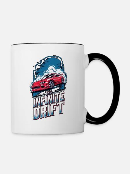 Infinite Drift - Autorennen - Tasse zweifarbig - Weiß/Schwarz