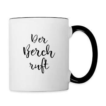 Le Berch appelle l’alpiniste Franken - Mug contrasté - blanc/noir - Droite