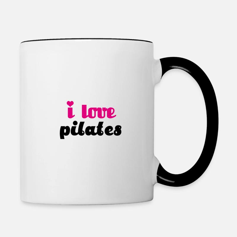 J'adore le Pilates - Mug contrasté - blanc/noir