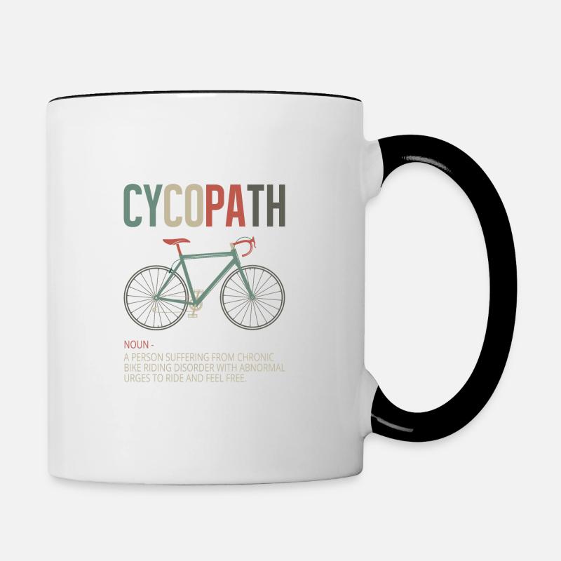 Cycopath - Contrasting Mug - white/black