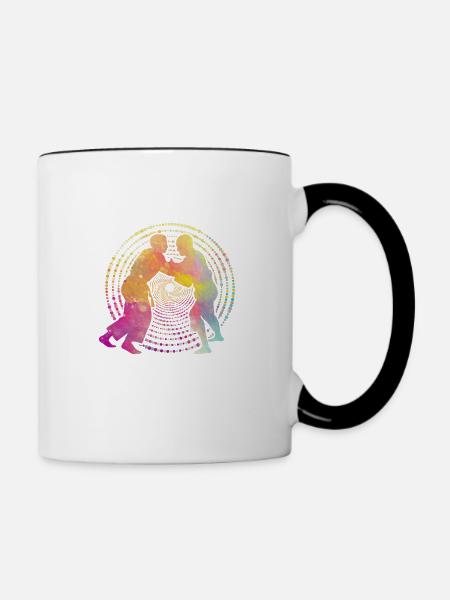 Judo - Tasse zweifarbig - Weiß/Schwarz