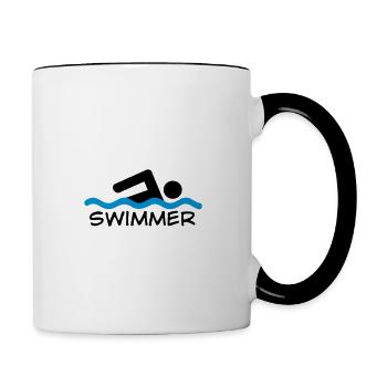 swimmer - Contrasting Mug - white/black - Right
