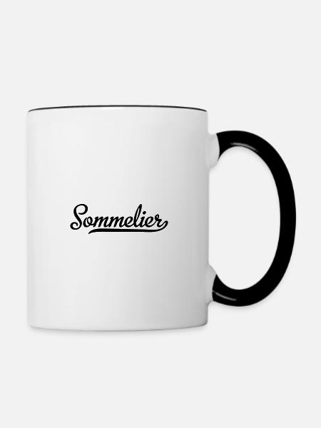 Sommelier - Tasse zweifarbig - Weiß/Schwarz