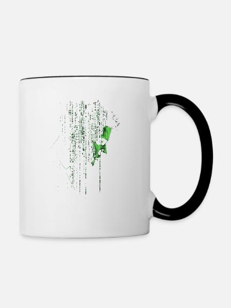 Hackerdesign, Programmierung, Hacker - Tasse zweifarbig - Weiß/Schwarz