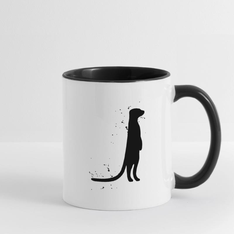 Erdmännchen Tasse zweifarbig