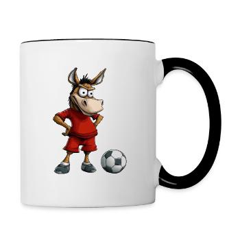 Footballer Donkey - Contrasting Mug - white/black - Right