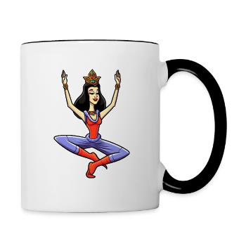 Princess Yogi - Contrasting Mug - white/black - Right