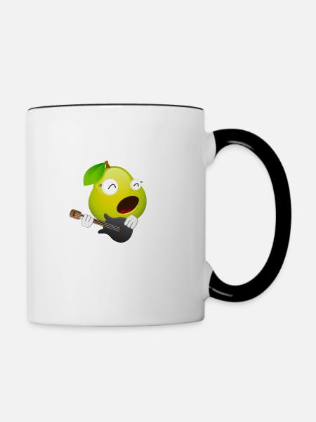 Birne - Tasse zweifarbig - Weiß/Schwarz