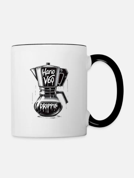 Herdkanne V60 - Tasse zweifarbig - Weiß/Schwarz