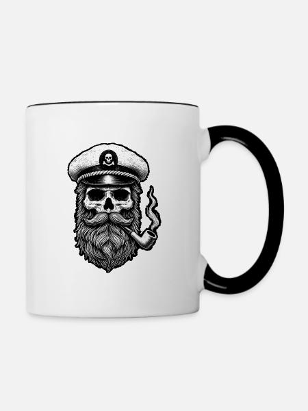 Captain I - Tasse zweifarbig - Weiß/Schwarz