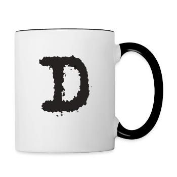 D - Tasse zweifarbig - Weiß/Schwarz - Rechts