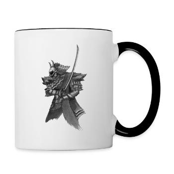 Samouraï - The Demon Krieger - Mug contrasté - blanc/noir - Droite