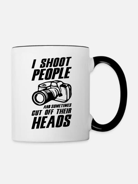 Camera Photographer - Tasse zweifarbig - Weiß/Schwarz