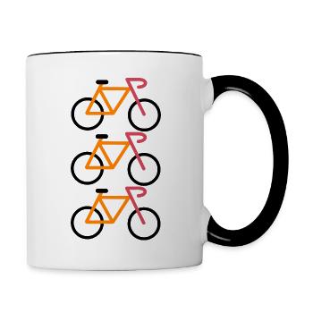 Bicyclette - Mug contrasté - blanc/noir - Droite