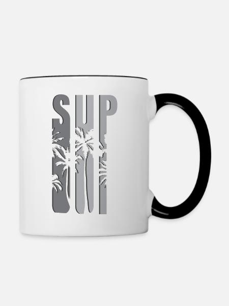 SUP - Tasse zweifarbig - Weiß/Schwarz