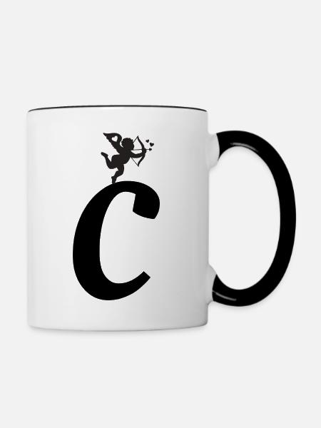 C - Tasse zweifarbig - Weiß/Schwarz