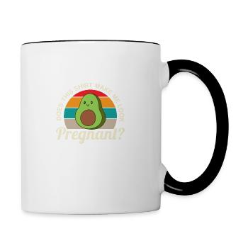 Parents de grossesse drôle enceinte - Mug contrasté - blanc/noir - Droite