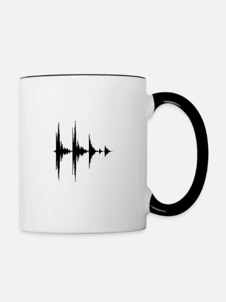 Peaks / Sound - Tasse zweifarbig - Weiß/Schwarz