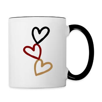 verknüpftes - Tasse zweifarbig - Weiß/Schwarz - Rechts