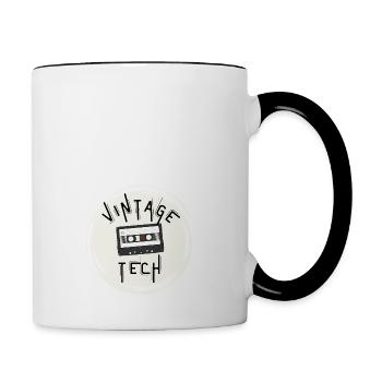 VINTAGE TECH - Tasse zweifarbig - Weiß/Schwarz - Rechts