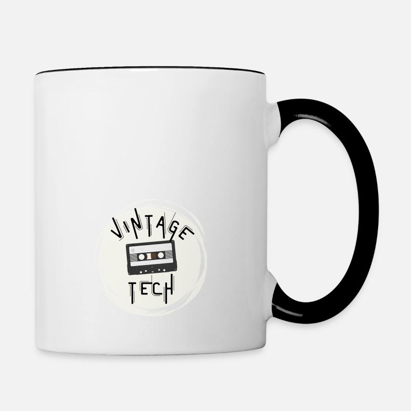 VINTAGE TECH - Contrasting Mug - white/black