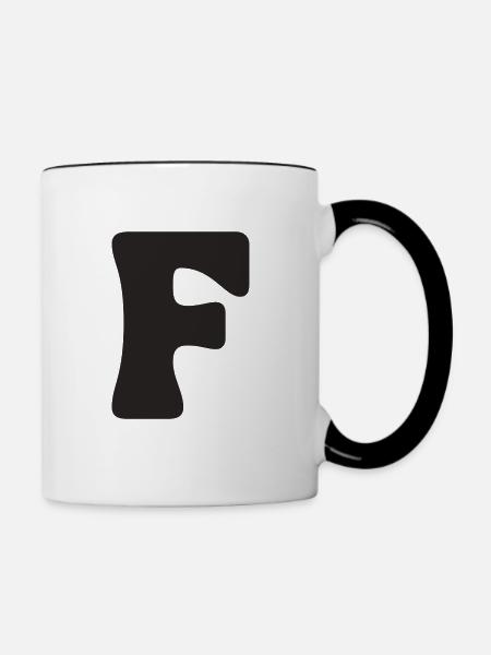 F - Tasse zweifarbig - Weiß/Schwarz