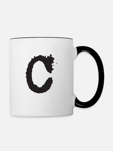 C - Tasse zweifarbig - Weiß/Schwarz
