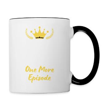 “Keep Calm and One More Episode” - Binge-watcher - Mug contrasté - blanc/noir - Droite