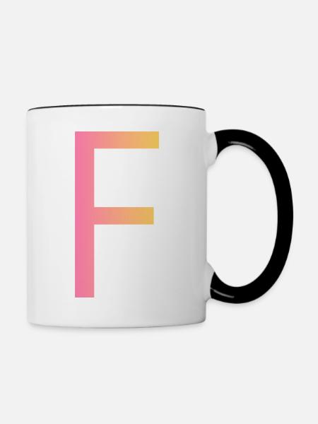F - Tasse zweifarbig - Weiß/Schwarz